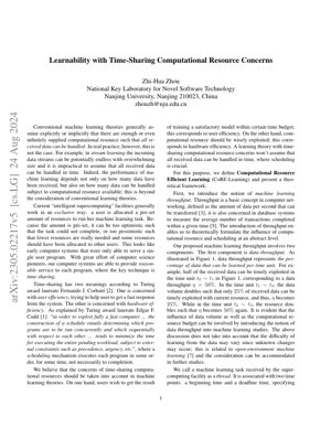 PDF-Dokumentendeckel - Computational Resource Efficient Learning (CoRE-Learning): Ein theoretischer Rahmen für zeitgeteiltes maschinelles Lernen