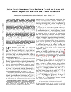 PDF Document Cover - Robust Steady-State-Aware MPC for Resource-Constrained Systems with Disturbances